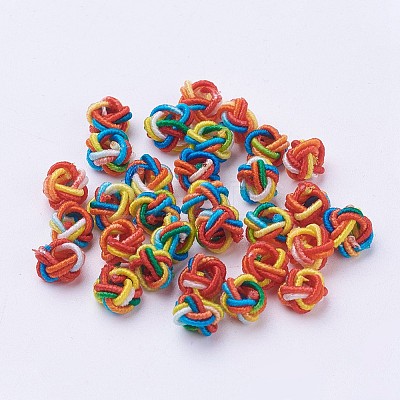 Nylon Cord Woven Beads NWIR-F005-14R-1