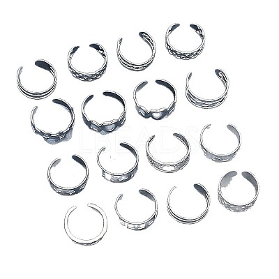 16Pcs 16 Styles Heart Star Alloy Cuff Toe Ring Sets FS-WG5F0D5-01-1