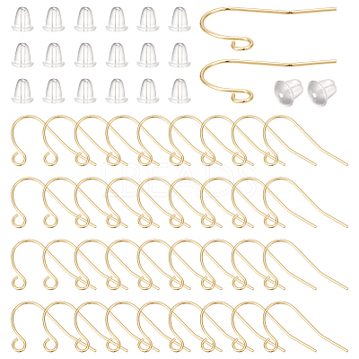 200Pcs Brass Earring Hooks KK-ME0001-25-1