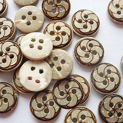Art Buttons in Round Shape with 4-Hole for Kids NNA0YWY-1