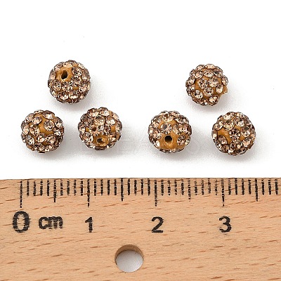 Polymer Clay Rhinestone Beads LS-RB-H284-6MM-Half-246-1