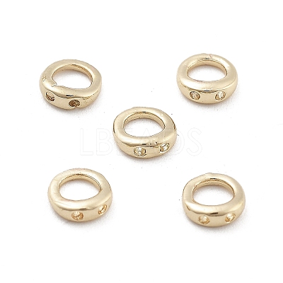 Brass Ring Charm Connectors KK-M306-04G-1