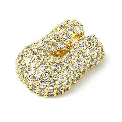 Rack Plating Brass Clear Cubic Zirconia Pendants KK-S378-01G-U-1