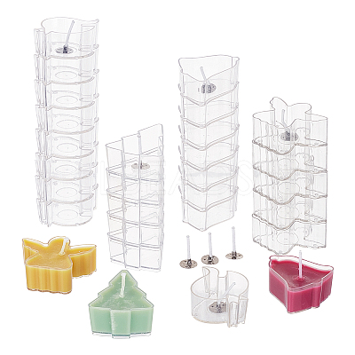 Mixed Shapes Plastic Candle Cups AJEW-PH0017-78-1