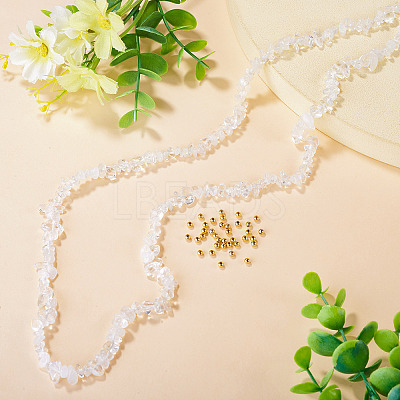 1 Strand Natural Quartz Crystal Chip Beads Strands G-TAD0001-08-1