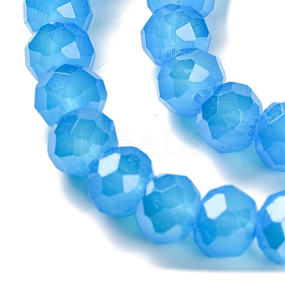 Baking Electroplate Glass Beads Strands DGLA-A039-J10mm-B12-1