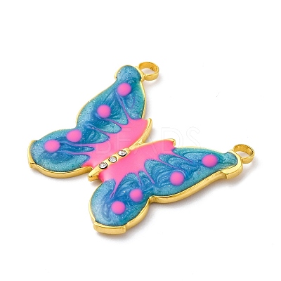 304 Stainless Steel Enamel Pendants STAS-S163-01B-G-1