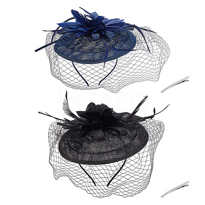 2 Sets 2 Colors  Mesh Veil Hair Bands MRMJ-GA0001-24-1
