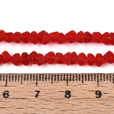 Frosted Transparent Glass Beads X1-GLAA-N016-4mm-08-1