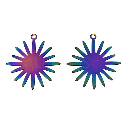 Ion Plating(IP) 201 Stainless Steel Filigree Pendants X-STAS-S118-005-1