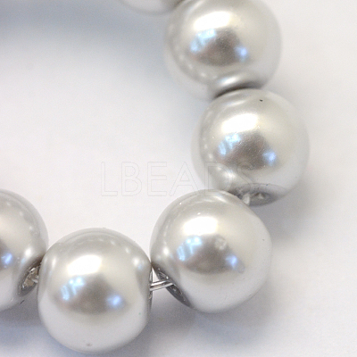 Baking Paint Pearlized Glass Pearl Round Bead Strands X-HY-Q003-6mm-62-1