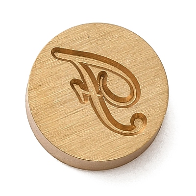 Golden Tone Brass Letter Stamps KK-R005-01F-1