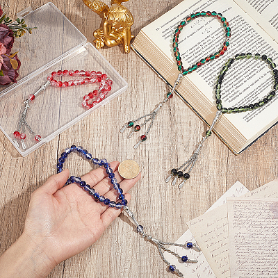4Pcs 4 Colors Prayer Rosary Bracelets BJEW-PH0004-62-1