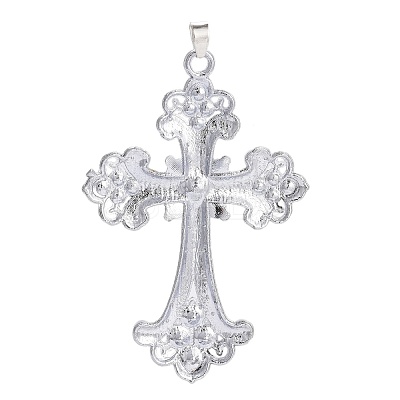 Alloy Rhinestone Big Pendants PALLOY-P198-01P-D-1