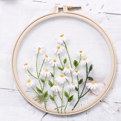 DIY Transparent Fabric Embroidery Kits DIY-K032-77-1