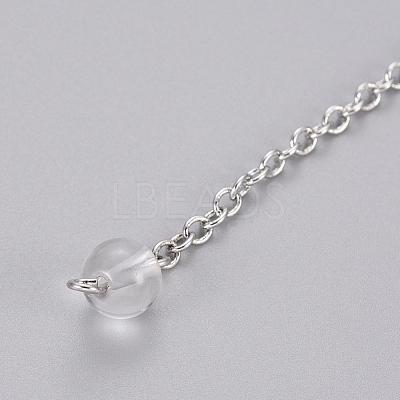 Natural Crystal Sphere Dowsing Pendulums X-BJEW-E292-A10-1