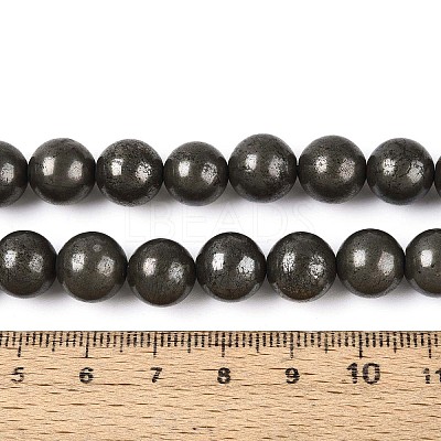 Natural Pyrite Beads Strands G-S249-01-10mm-1