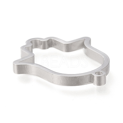 Non-Tarnish 304 Stainless Steel Open Back Bezel Pendants STAS-K208-05P-A-1