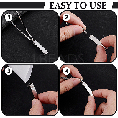 1Pc Stainless Steel Perfume Bottle Necklaces NJEW-UN0001-92P-1