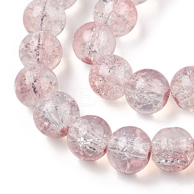 Transparent Crackle Baking Paint Glass Beads X1-DGLA-T003-01B-13-1
