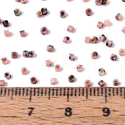 Spray Painted Picasso Cylinder Glass Seed Beads GLAA-T028-12A-02-1