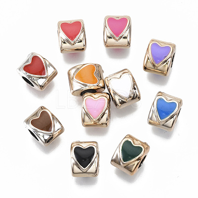 UV Plating Acrylic European Beads OACR-N010-004LG-1