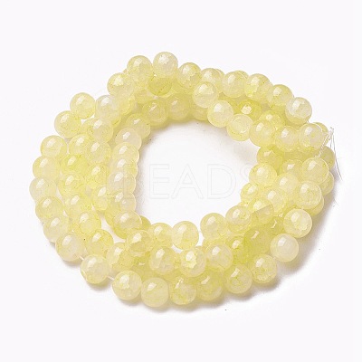 Spray Painted Glass Beads Strands X-GLAA-A038-C-41-1