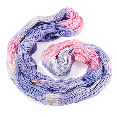 1 Skein 80% Wool 20% Acrylic Fiber Rainbow Segment Dyed Yarn OCOR-TA0003-02C-1