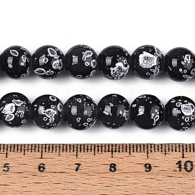 Baking Paint Glass Beads Strands DGLA-N015-10mm-10-1