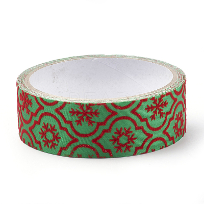 Self Adhesive Single Face Pattern Printed Burlap Ribbon OCOR-T010-05-1
