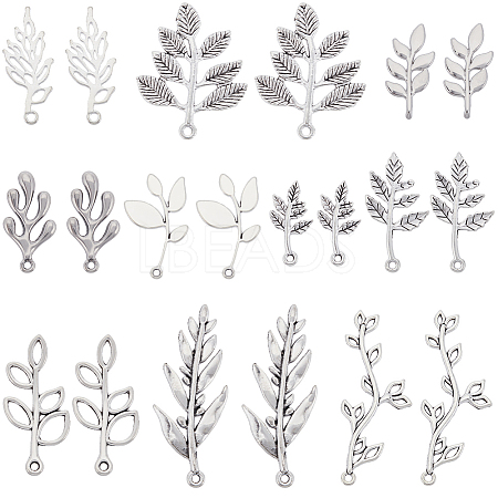 40Pcs 10 Colors Tibetan Style Alloy Pendants FIND-SC0010-73-1