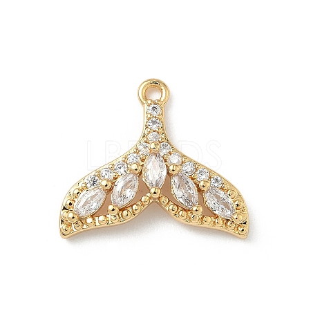 Brass Micro Pave Cubic Zirconia Pendants KK-Z136-45G-01-1