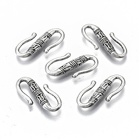 Tibetan Style Alloy S-Hook Clasps TIBE-N011-22AS-RS-1