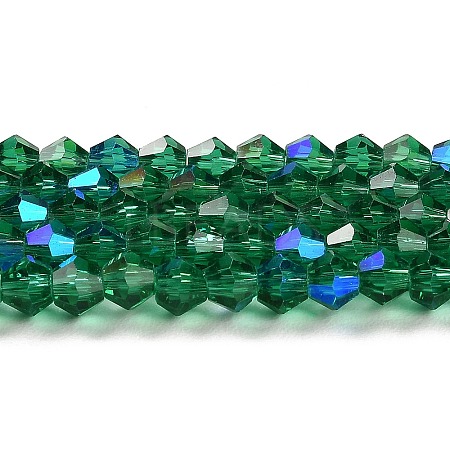 Transparent Electroplate Glass Beads Strands EGLA-A039-T4mm-L10-1