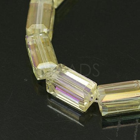 Electroplate Glass Beads EGLA-J023-12x6mm-WLS14-1