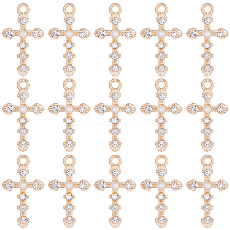 SUNNYCLUE 30Pcs Alloy Rhinestone Pendants FIND-SC0005-65-1