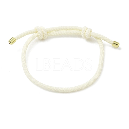 Adjustable Nylon Round Milan Cord Slider Bracelet Making FB-H001-01G-16-1