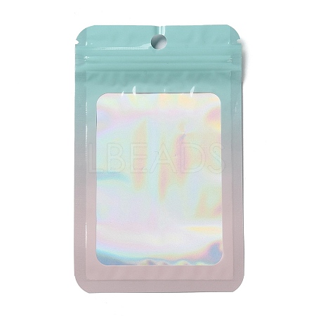 Rectangle Glitter Holographic PVC Zip Lock Bags ABAG-P011-01D-01-1