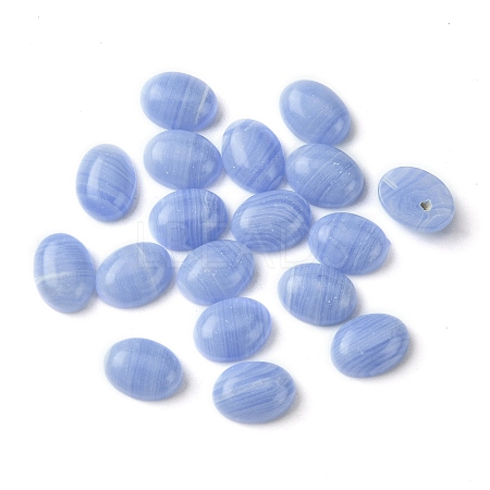 Synthetic Blue Lace Agate Cabochons G-A094-01B-40-1