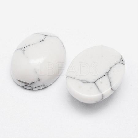 Synthetic Howlite Cabochons G-P215-10-8x10mm-1