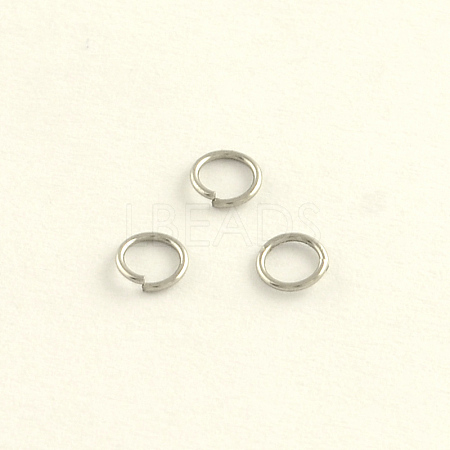 Tarnish Resistant 304 Stainless Steel Open Jump Rings STAS-R065-46-1