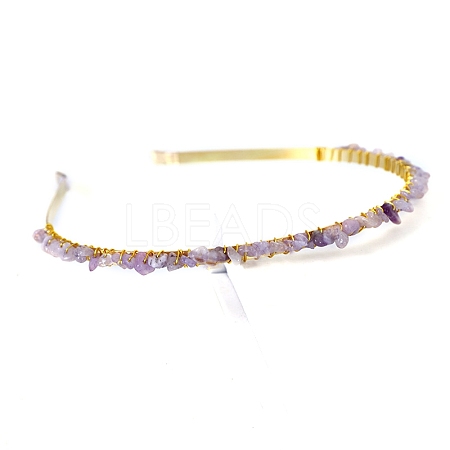 Natural Lilac Jade Hair Bands PW-WGC1C33-29-1
