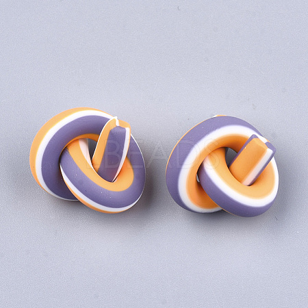 Handmade Polymer Clay Beads CLAY-S092-14B-1