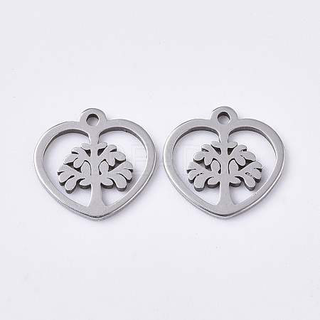 Non-Tarnish 201 Stainless Steel Charms STAS-T050-021P-1