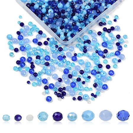 1050Pcs 9 Colors Electroplate Glass Beads Sets EGLA-YW0001-69A-1