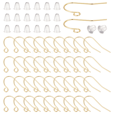 200Pcs Brass Earring Hooks KK-ME0001-25-1