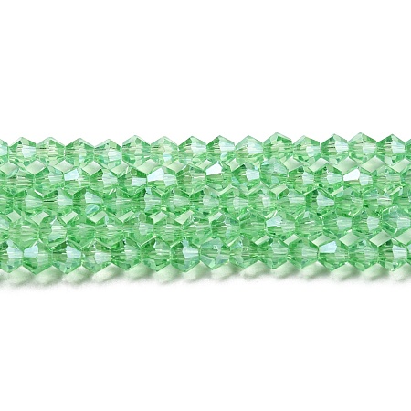 Transparent Electroplate Glass Beads Strands LS-EGLA-A039-T4mm-A24-1