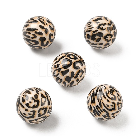 Printing Opaque Acrylic Beads OACR-Z035-09-1