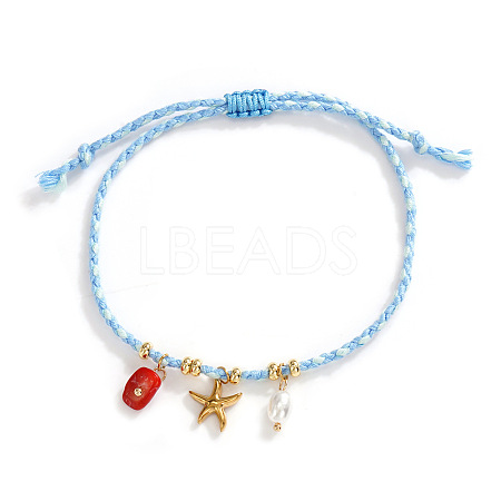 Bohemian Stainless Steel Rope Charm Bracelets GG6852-6-1