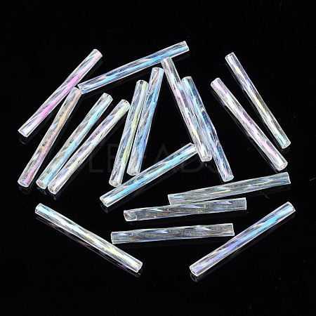 Transparent Glass Bugle Beads SEED-T005-15-A02-1